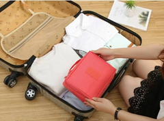 Makyaj Çantası 40x25x4 cm Bölmeli Cepli Nar Çiçeği