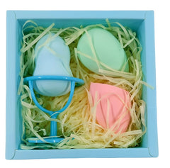 3'lü Makyaj Sünger Seti ve Standı. Mavi