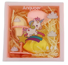 3'lü Makyaj Sünger Seti ve Standı. Pembe