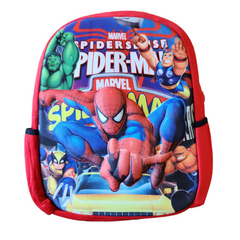 Spiderman Kabartmalı 32x 28 cm Okul Sırt Çantası Kırmızı