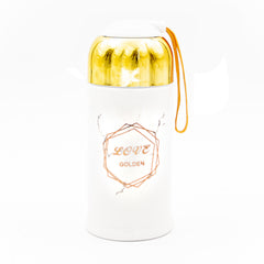 Seramik Yazılı Altıgen Gold Kapaklı Termos Bardak