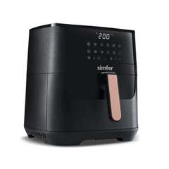 Simfer Smart 8 Lt Dijital 12 Pişirme Modlu Airfryer Yağsız Fritöz Siyah