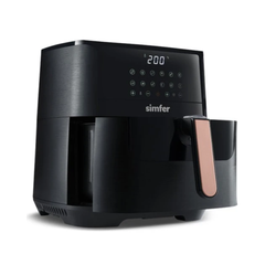 Simfer Smart 8 Lt Dijital 12 Pişirme Modlu Airfryer Yağsız Fritöz Siyah