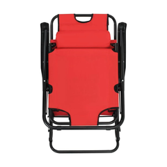 Katlanır Şezlong Sandalye 153x60x75 cm Kırmızı