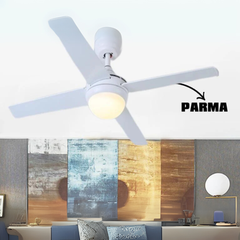 Parma 48'' Uzaktan Kumandalı Işıklı Tavan Vantilatörü Beyaz
