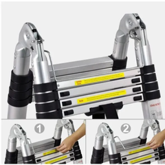 Alüminyum 5+5 Basamaklı 3.2 Metre Teleskopik A Tipi Uzayan Merdiven