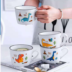 Dörtlü Sevimli Dinazor Kupa Mug Seti 8,3x9 cm