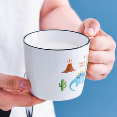 Dörtlü Sevimli Dinazor Kupa Mug Seti 8.3x9 cm