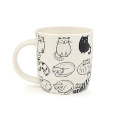 Dörtlü Kedi Motifli Kupa Mug Seti 8,3x9 cm
