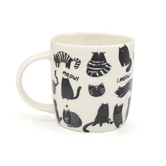 Dörtlü Kedi Motifli Kupa Mug Seti 8.3x9 cm