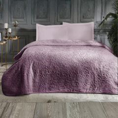 Mink Daisy 220x240 cm Çift Kişilik Battaniye Açık Mürdüm