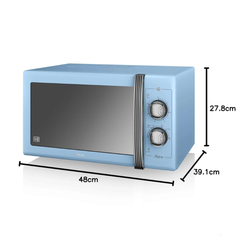 Swan Retro 25 Lt Mikrodalga Mavi