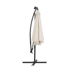 El Kranklı Askılı Konsol 3 m Bahçe Kamp Dış Mekan Şemsiye Krem