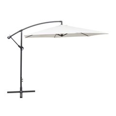 El Kranklı Askılı Konsol 3 m Bahçe Kamp Dış Mekan Şemsiye Krem