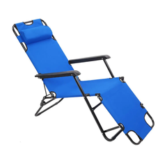 Katlanır Şezlong Sandalye 153x60x75 cm Mavi