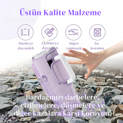 Omuz Askılı Telefon Tutuculu Stanley Termos Çantası Mavi