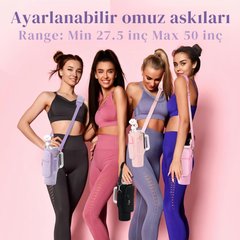 Omuz Askılı Telefon Tutuculu Stanley Termos Çantası Mavi