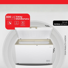Arnica 300 Lt Inverter Yatay Derin Dondurucu Beyaz