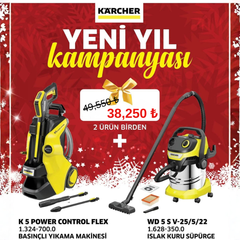 Karcher Yeni Yıl Kampanyası K5 Power Control Yıkama Makinesi + Wd5 Elektrikli Süpürge