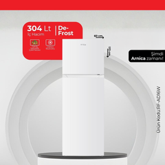 Arnica 304 Lt De-Frost Buzdolabı Beyaz