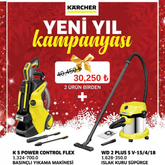 Karcher Yeni Yıl Kampanyası K5 Power Control Yıkama Makinesi + Wd2 Elektrikli Süpürge