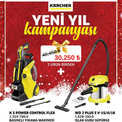 Karcher Yeni Yıl Kampanyası K5 Power Control Yıkama Makinesi + Wd2 Elektrikli Süpürge