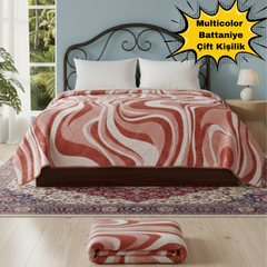 Mink Multicolor 220x240 cm Çift Kişilik Battaniye Pembe