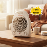 Hausberg Fanlı Isıtıcı Soba Beyaz