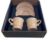 Porzellan 4 Parça Kahve Fincan Seti Bej