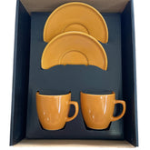 Porzellan 4 Parça Kahve Fincan Seti Hardal