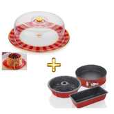 Schafer 3'lü Kek Kalıbı Seti ve Schafer Kek Fanusu