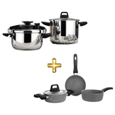 Schafer Compact İkili 6.5 + 4 Lt Düdüklü ve Schafer Piccola 4 Parça Tava Kaçerola Derin Tencere Takımı