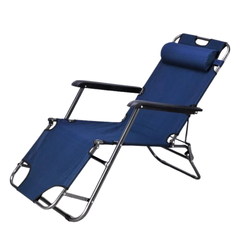 Katlanır Şezlong Sandalye 153x60x75 cm Lacivert