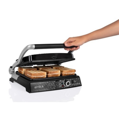 Arnica Diamond Granit Izgaralı Tost Makinesi Siyah