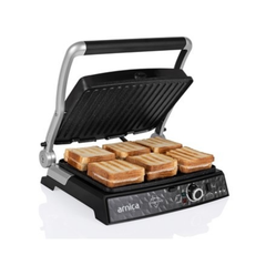 Arnica Diamond Granit Izgaralı Tost Makinesi Siyah