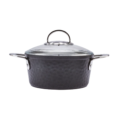 Emsan Nostalji İndüksiyon Tabanlı 7 Parça Granit Tencere Seti Siyah