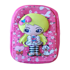 Pretty Girl Kabartmalı 32 x 28 cm Okul Sırt Çantası Pembe