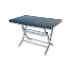 Heniver Rattan 70x120 Cm Metal Ayaklı Katlanır Masa Antrasit