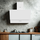 Simfer Premium Duvar Tipi Cam Davlumbaz Beyaz