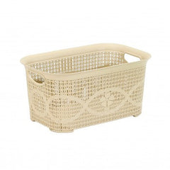 Örgü Çamaşır Sepeti 54*33*26 cm Bej