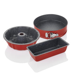 Schafer Ariana 3'lü Kek Kalıbı Seti Kırmızı