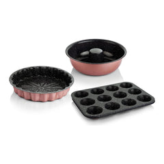 Schafer Ariana Floral 3'lü Kek Kalıbı Seti Rose