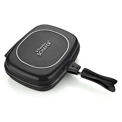 Schafer GrillPan Kare Çift Taraflı Izgara Tava Antrasit