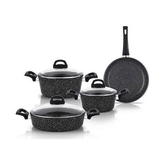 Schafer Stark Yanmaz Yapışmaz 7 Parça Tencere Seti Antrasit