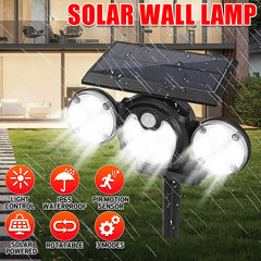 Sensörlü Duvara Monte 88 COB Toprağa Gömülebilen Solar Lamba Işıldak