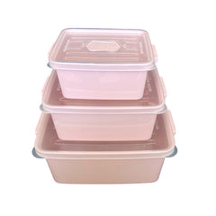 Şenyayla 3'lü Dikdörtgen Mikro Dalga Seti Pembe