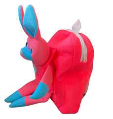 Sevimli Tavşan Figürlü Peluş Çocuk Sırt Çantası Mavi Pembe