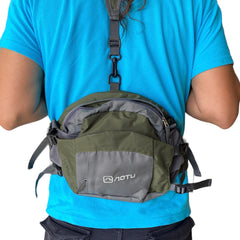 Seyehat Dış Mekan Sporlar için 3 Çeşit Kullanılabilen Su Geçirmez Sırt Bel El Çantası Yeşil