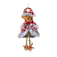 Yeni Yıl Ağaç ve Çeşitli Süsleme için Ayağı Zilli Asılabilir Kardan Adam 23x11cm