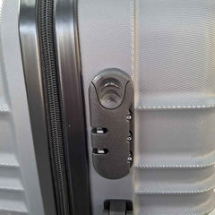 Sert Kasa Şifreli Tekerlekli Bavul Valiz Gri 75x50 Cm Büyük Boy